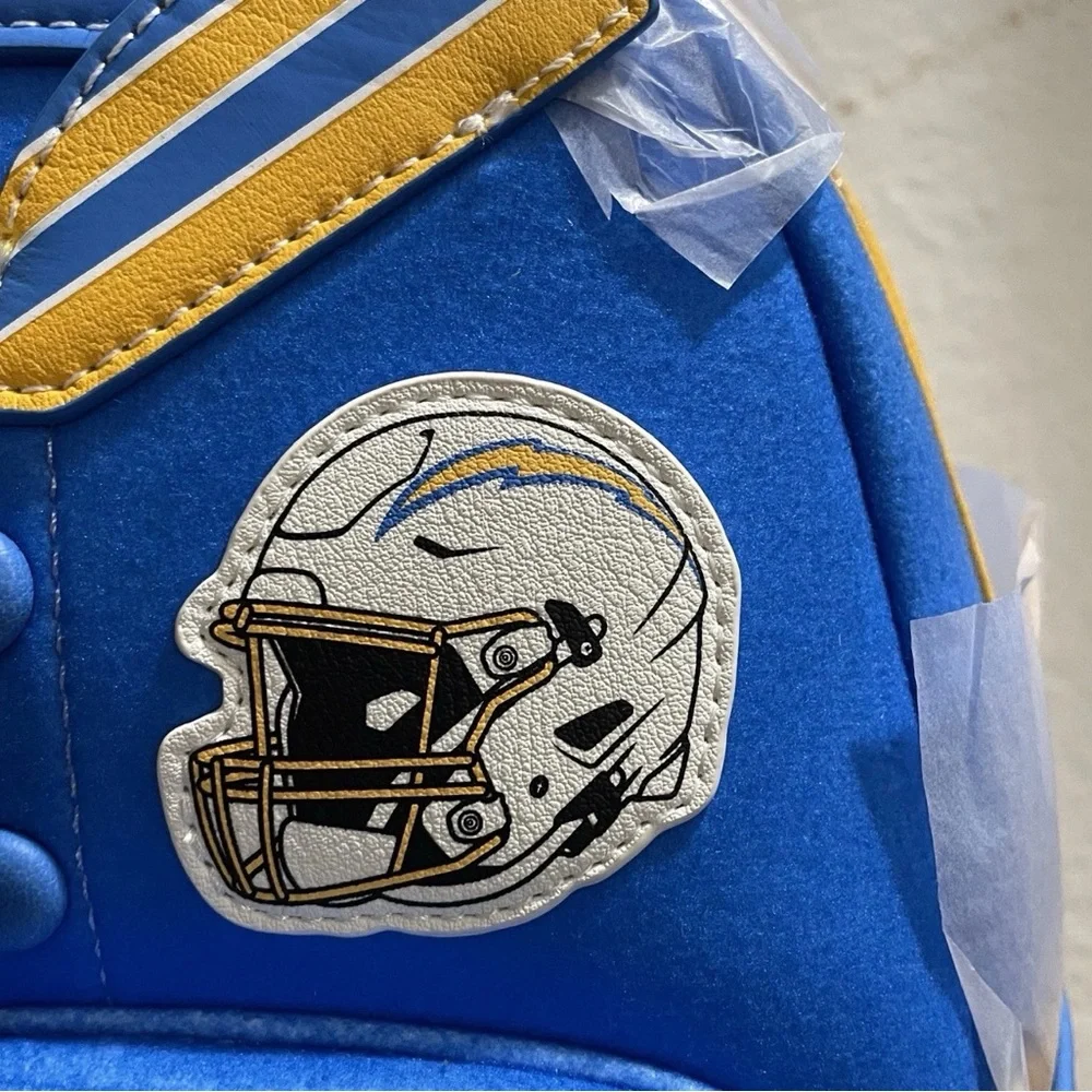 Loungefly X Los Angeles Chargers Mini Backpack LA Bolt‎ Varsity Jacket Style